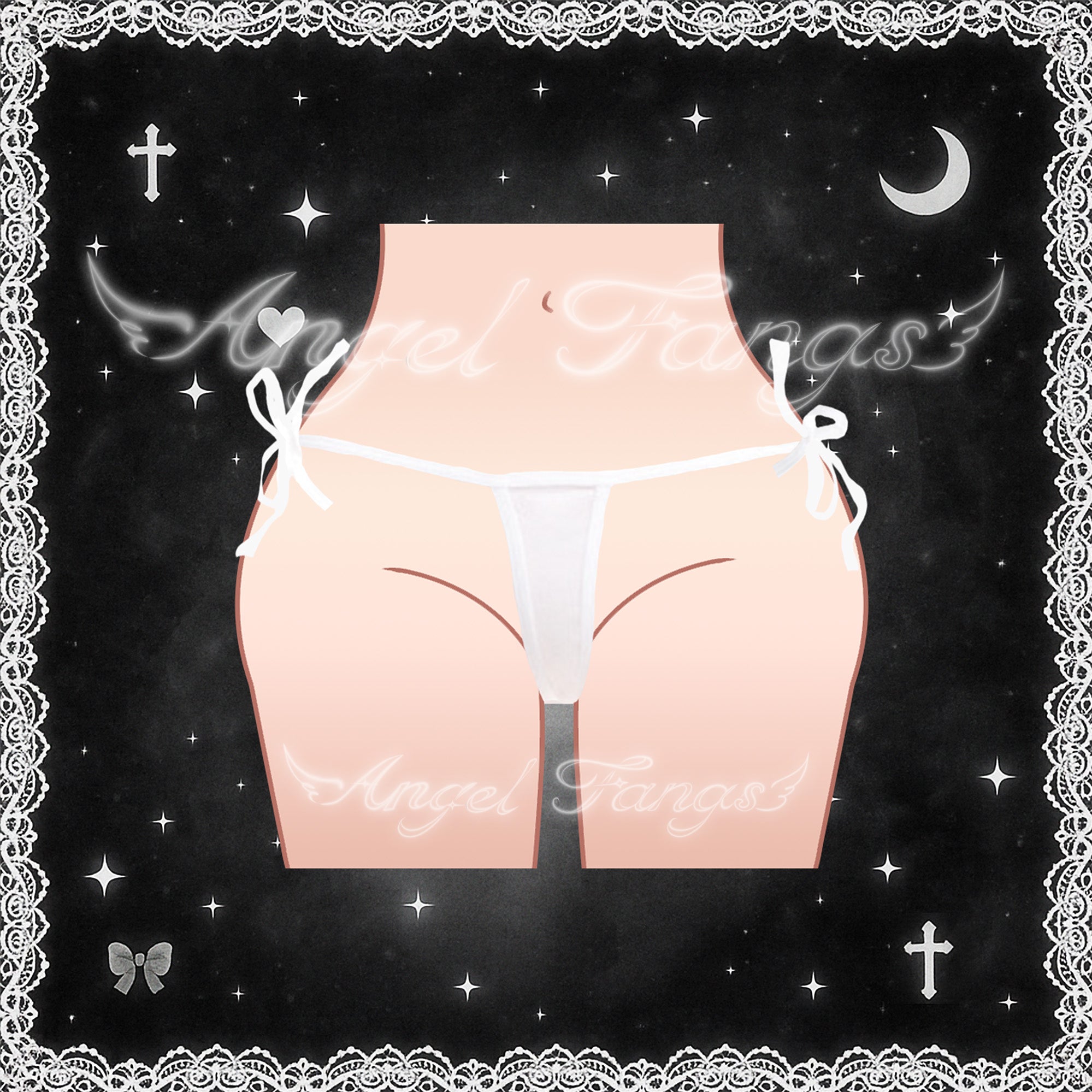 Angel Baby White Wings Demon Thong