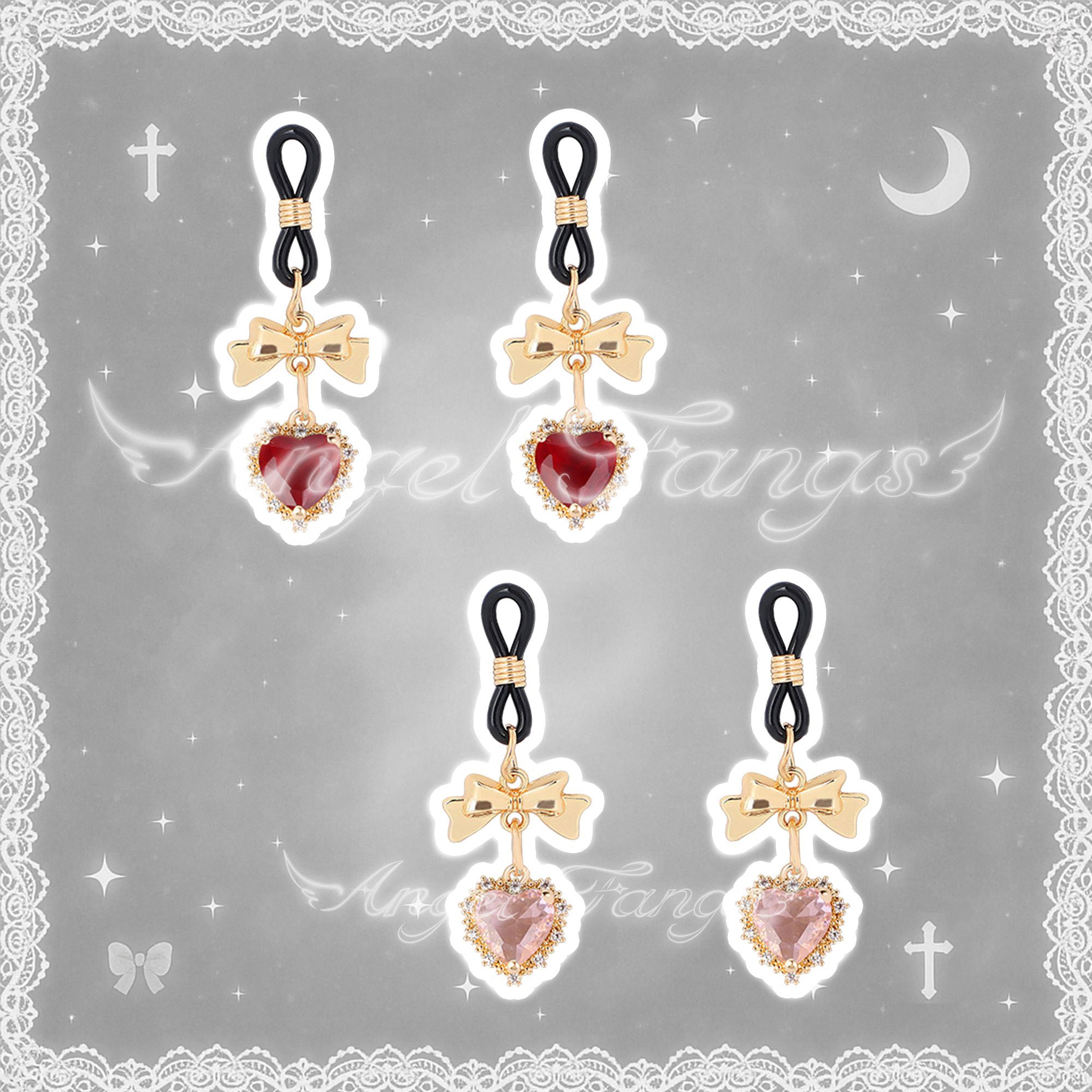 Glam Bow & Heart Crystal & Butterfly Bow Nipple Jewelry