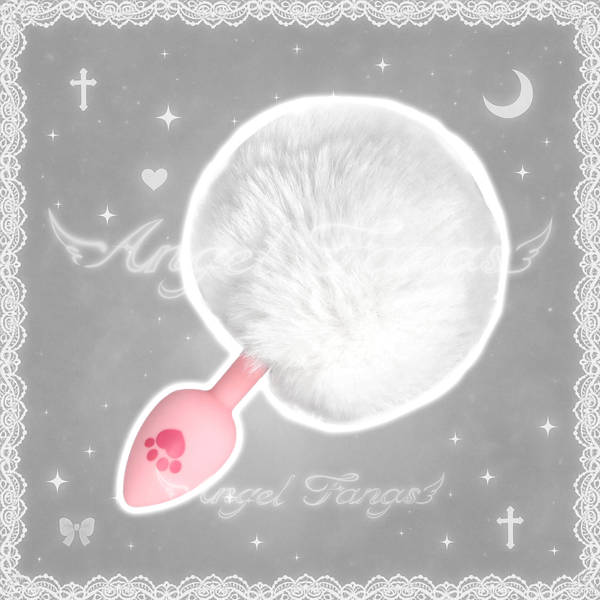 Pink Kitty Paws Plush Ball Tail Butt Plug