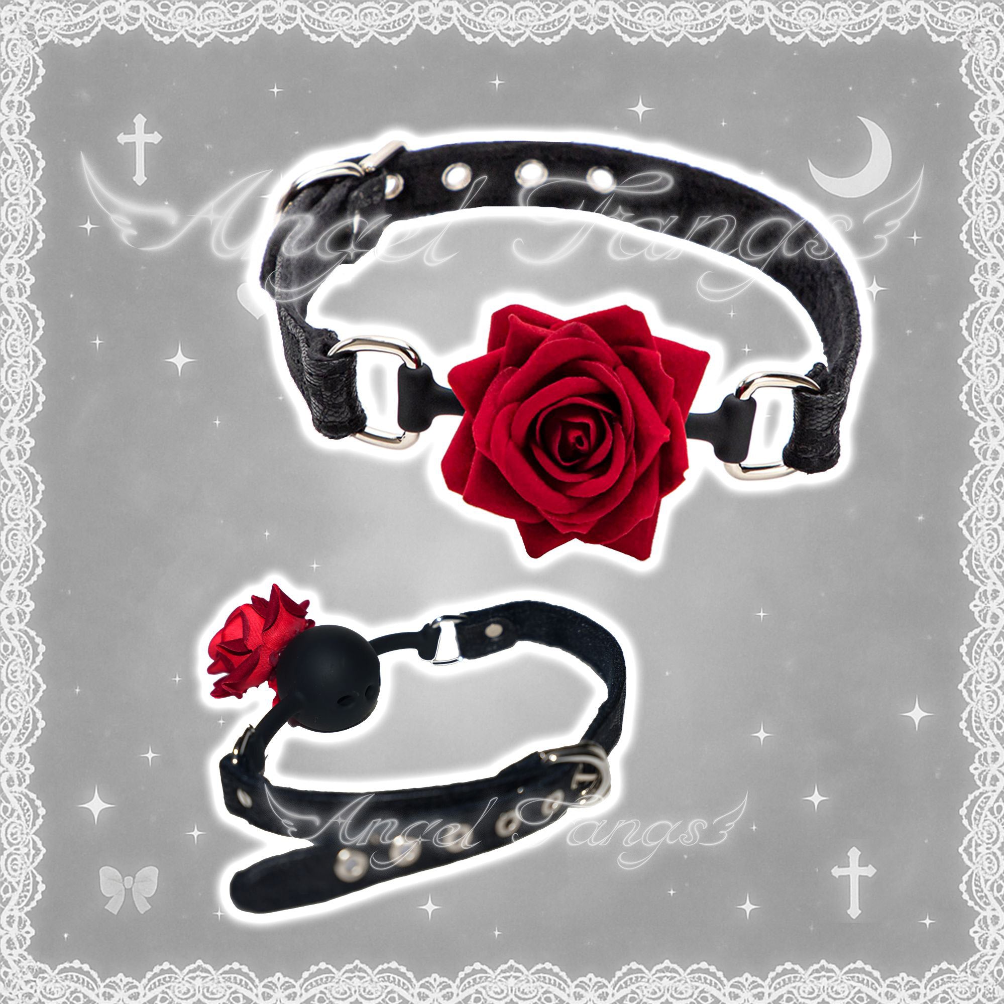 Midnight Rose Lace Ball Gag