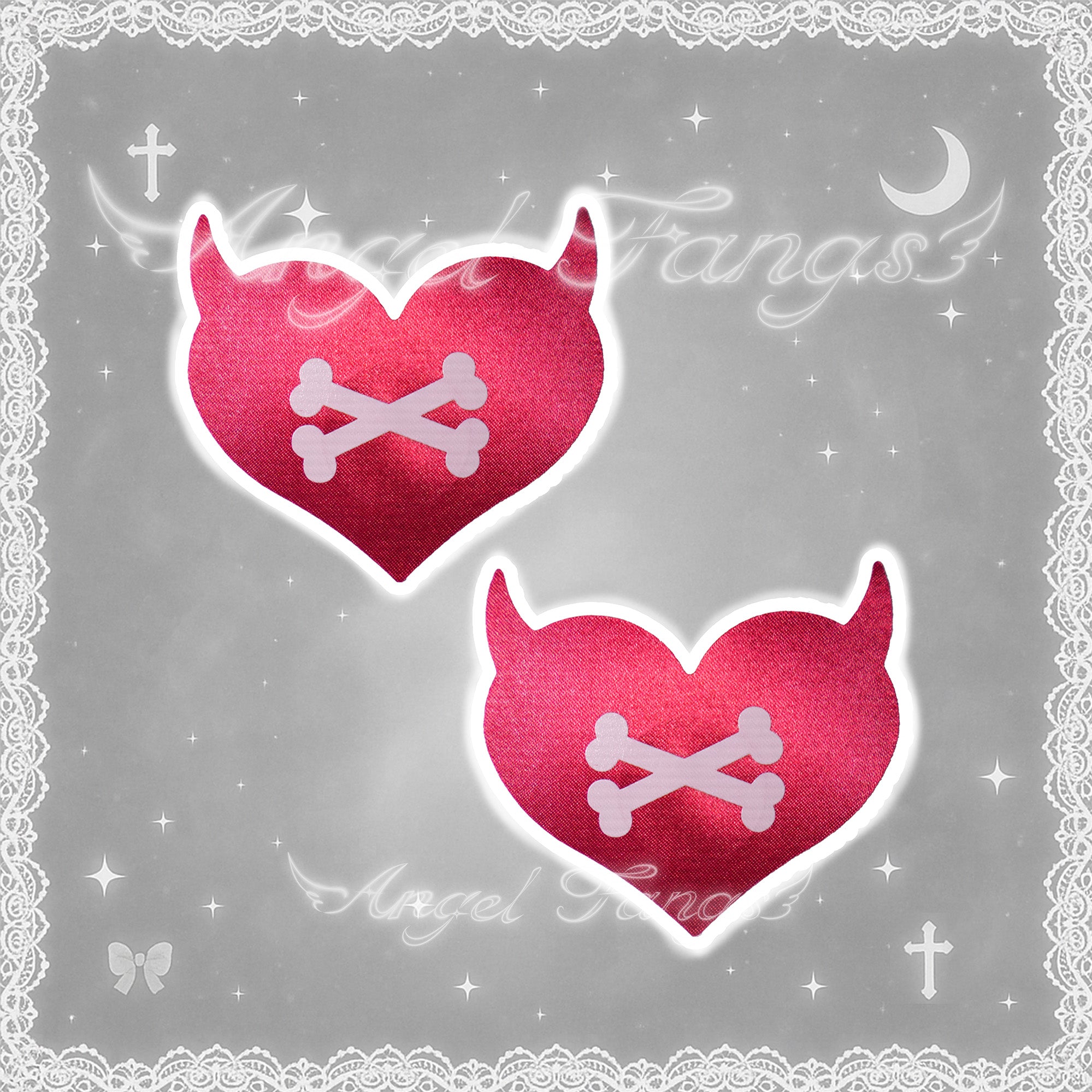 Skully Love Nipple Covers Sticker Pair