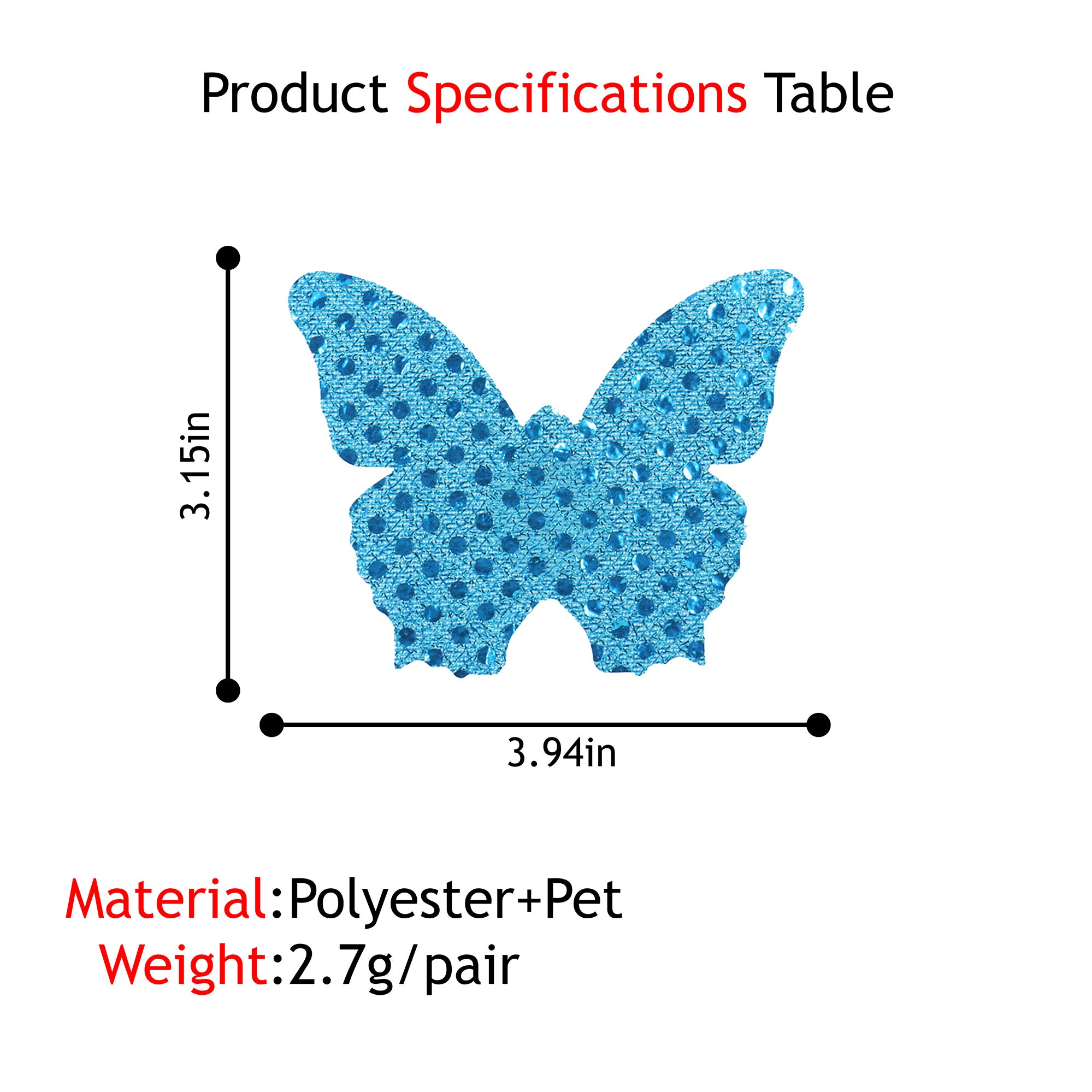 Blue Butterfly Diamond Nipple Covers Sticker Pair