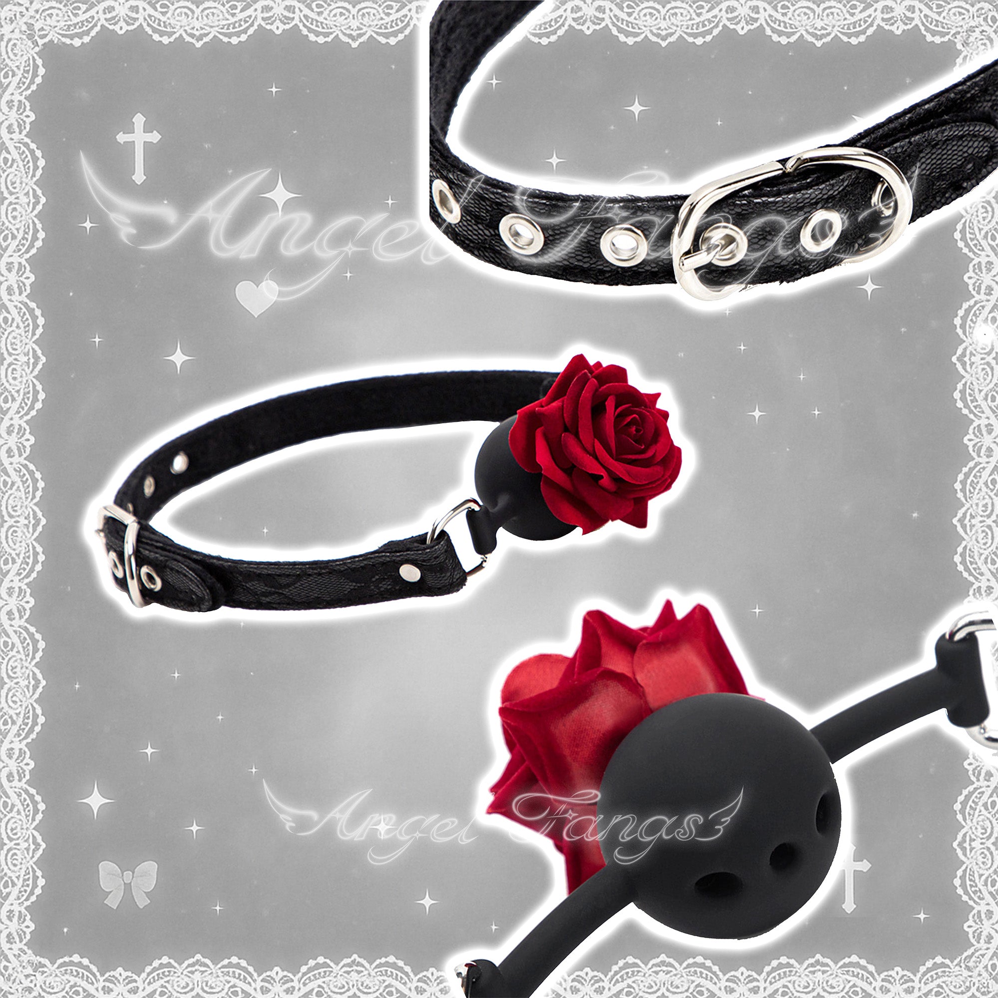 Midnight Rose Lace Ball Gag