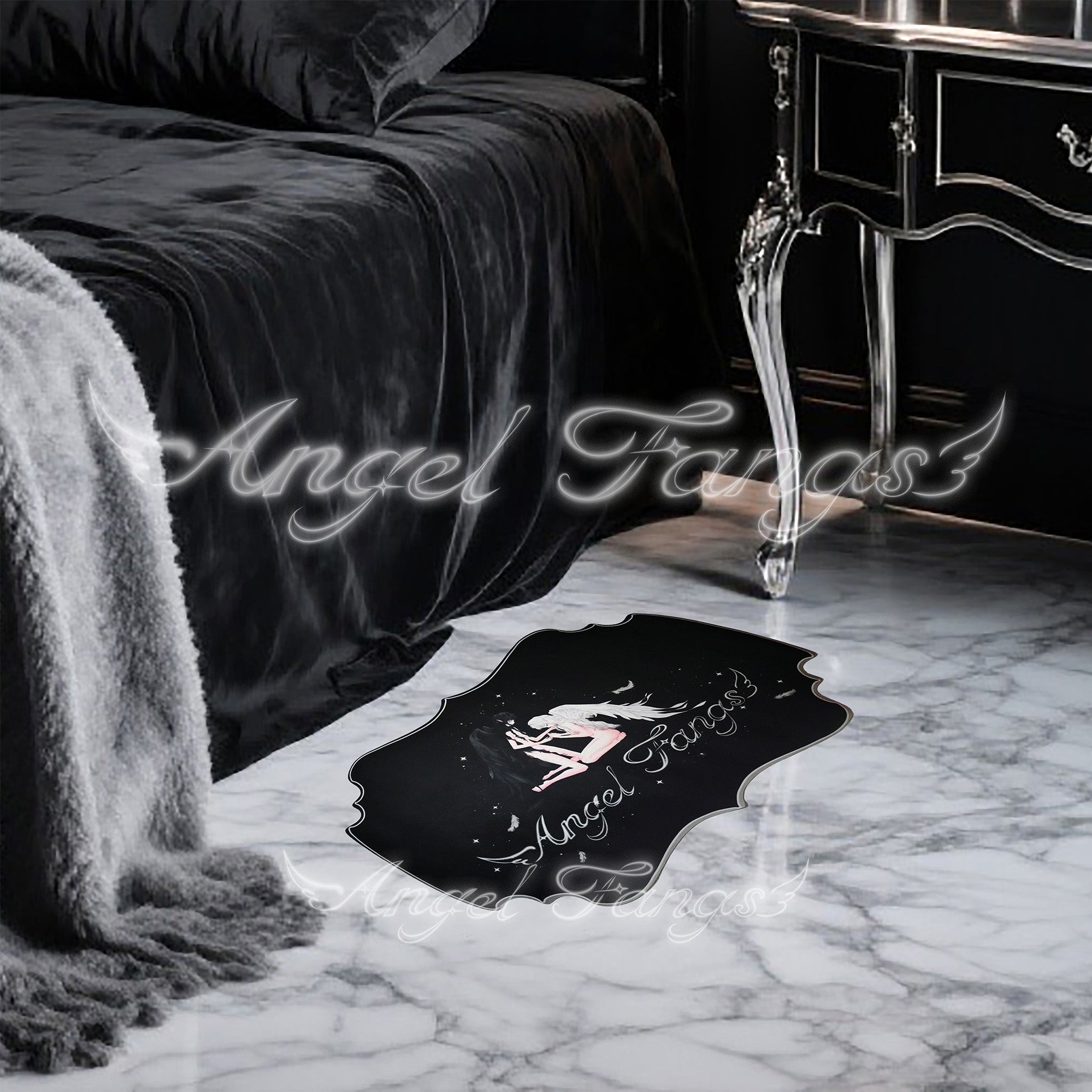 Angel & Demon Encounter Diatom Mud Absorbent Non-Slip Rug Pad