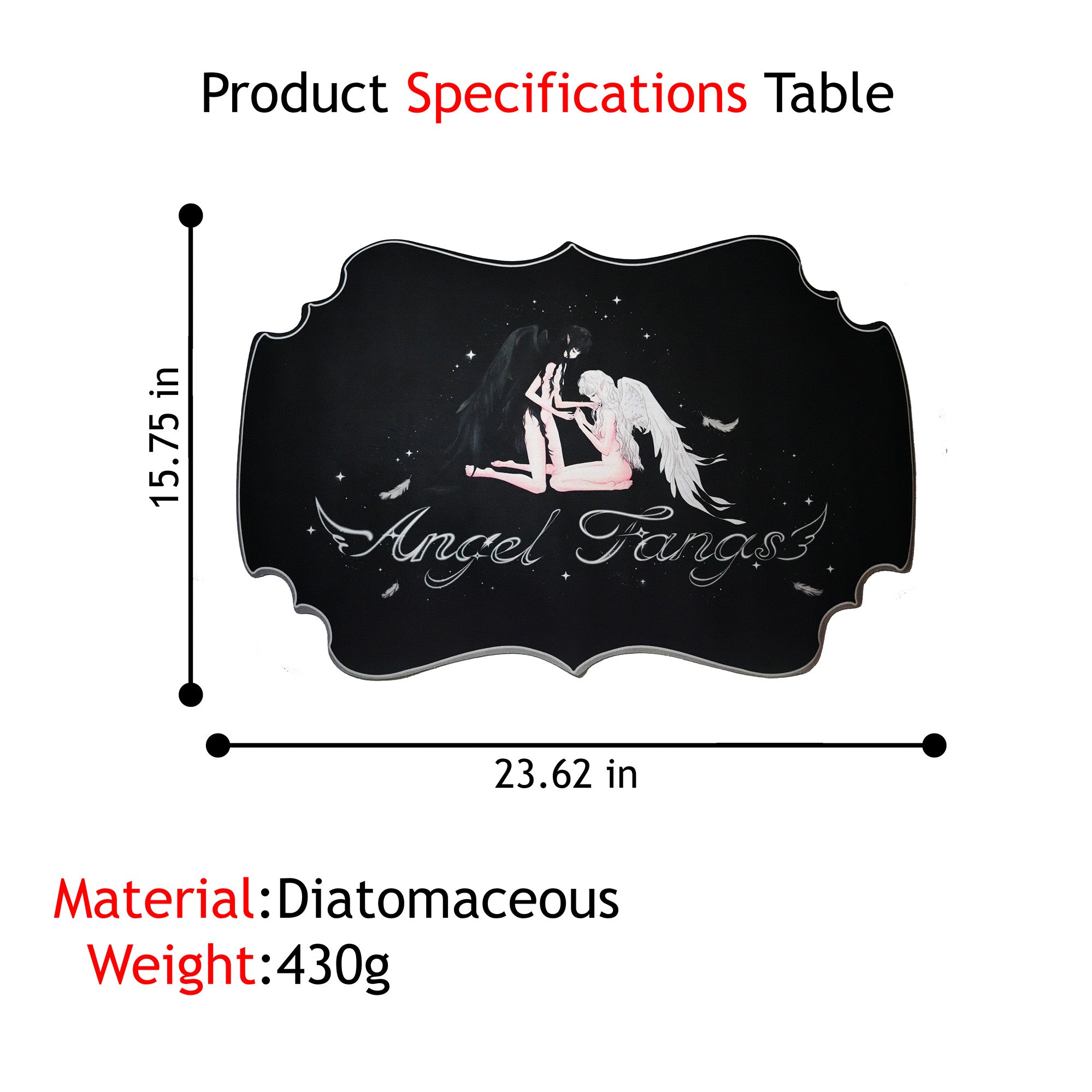 Angel & Demon Encounter Diatom Mud Absorbent Non-Slip Rug Pad