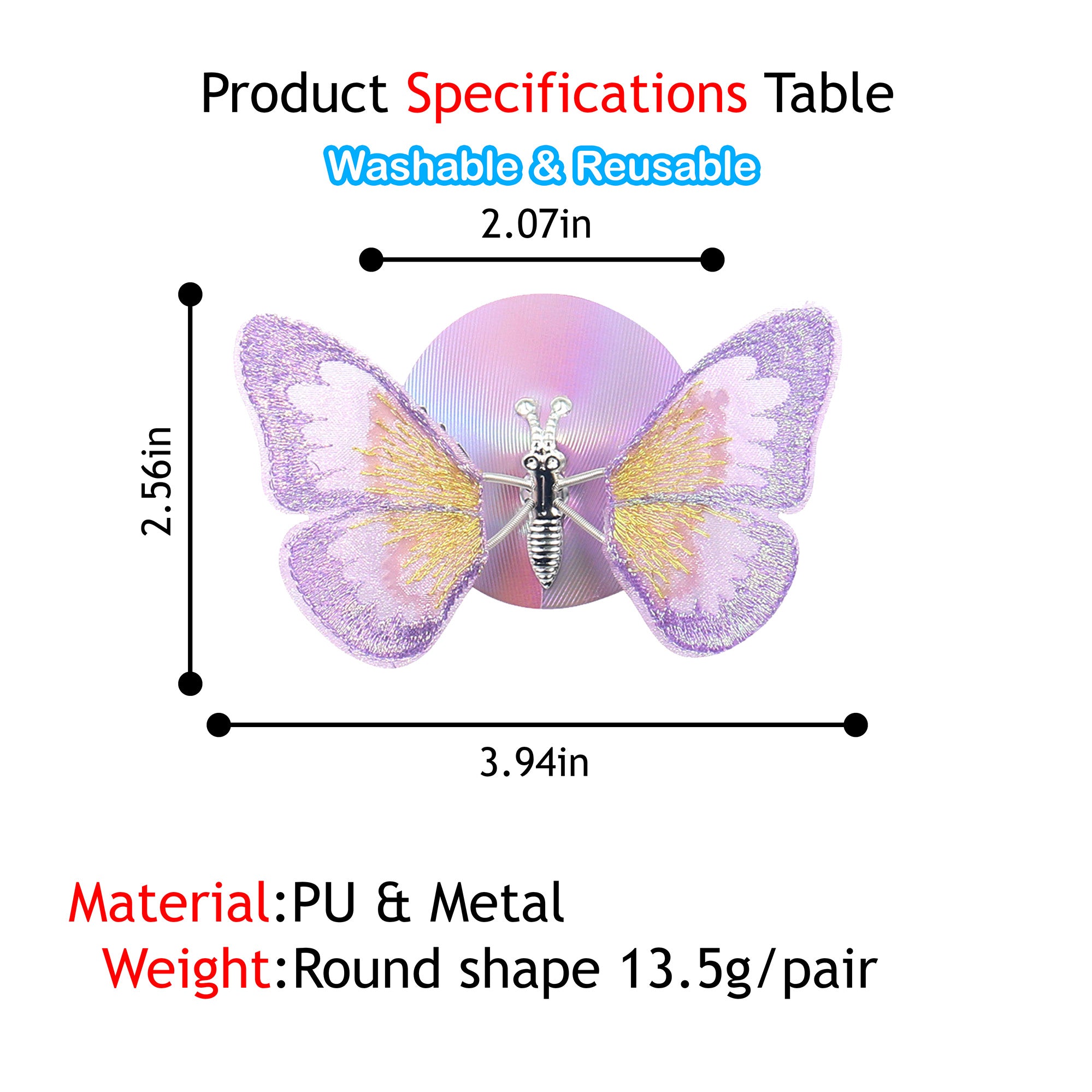 Aurora Violet Butterfly Nipple Covers Sticker Pair – Washable & Teusable