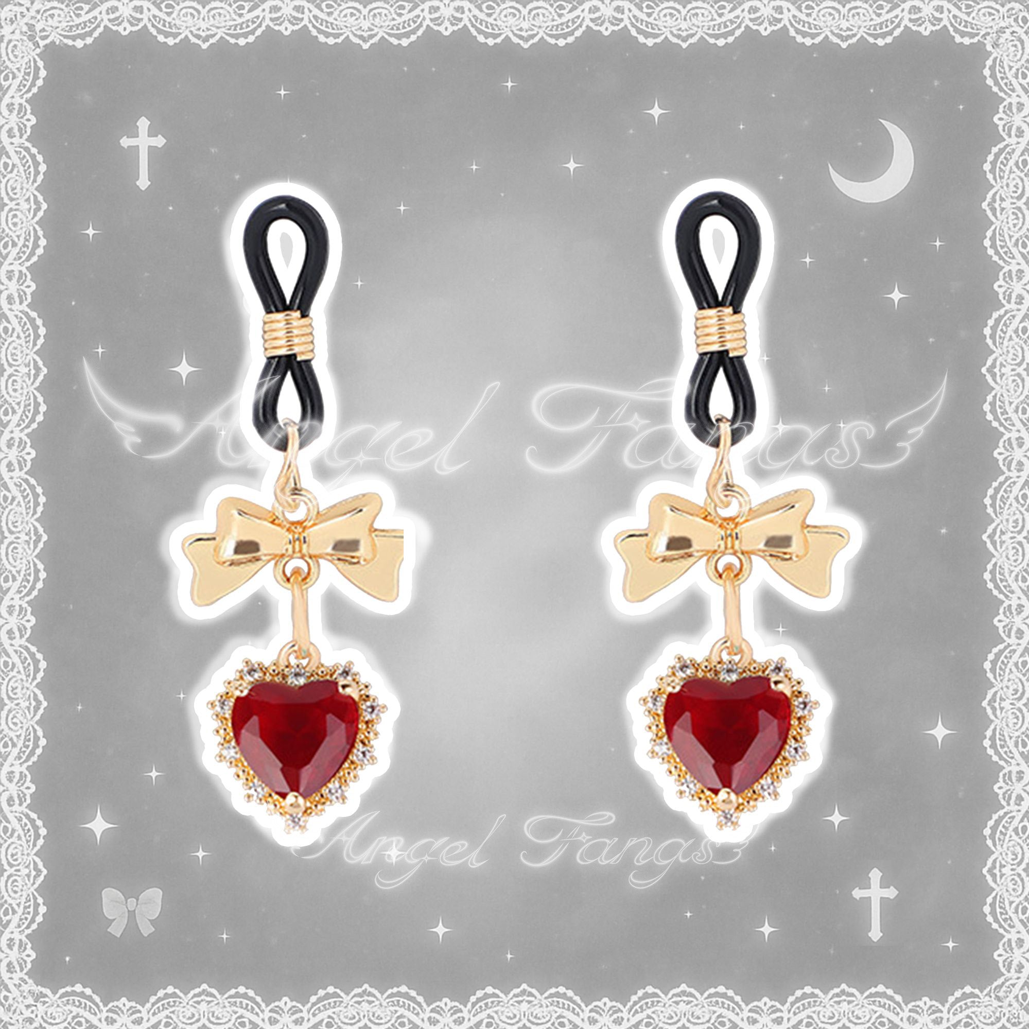 Glam Bow & Heart Crystal & Butterfly Bow Nipple Jewelry