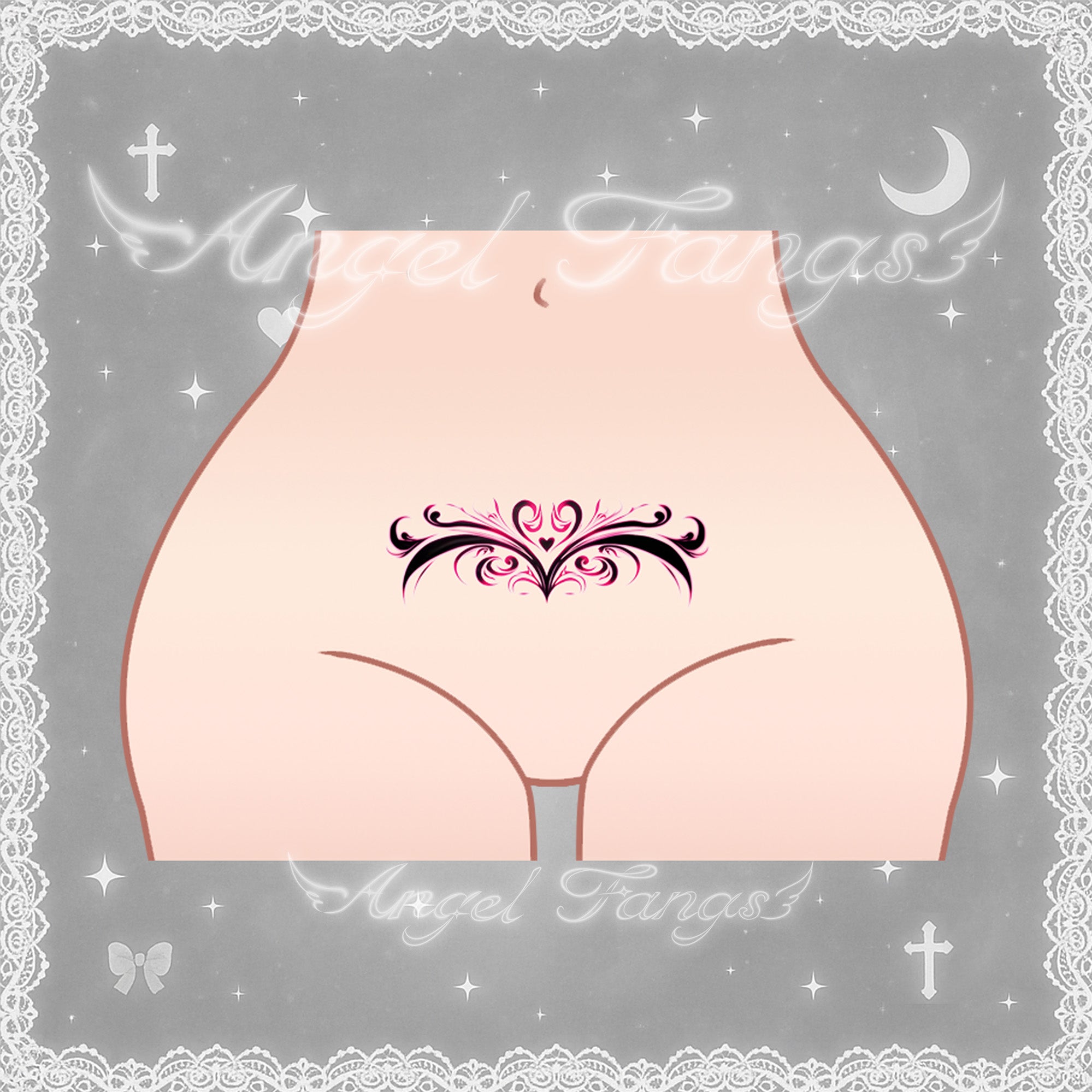 Succubus Heartfire Mark Tattoo Sticker – 2 Pcs