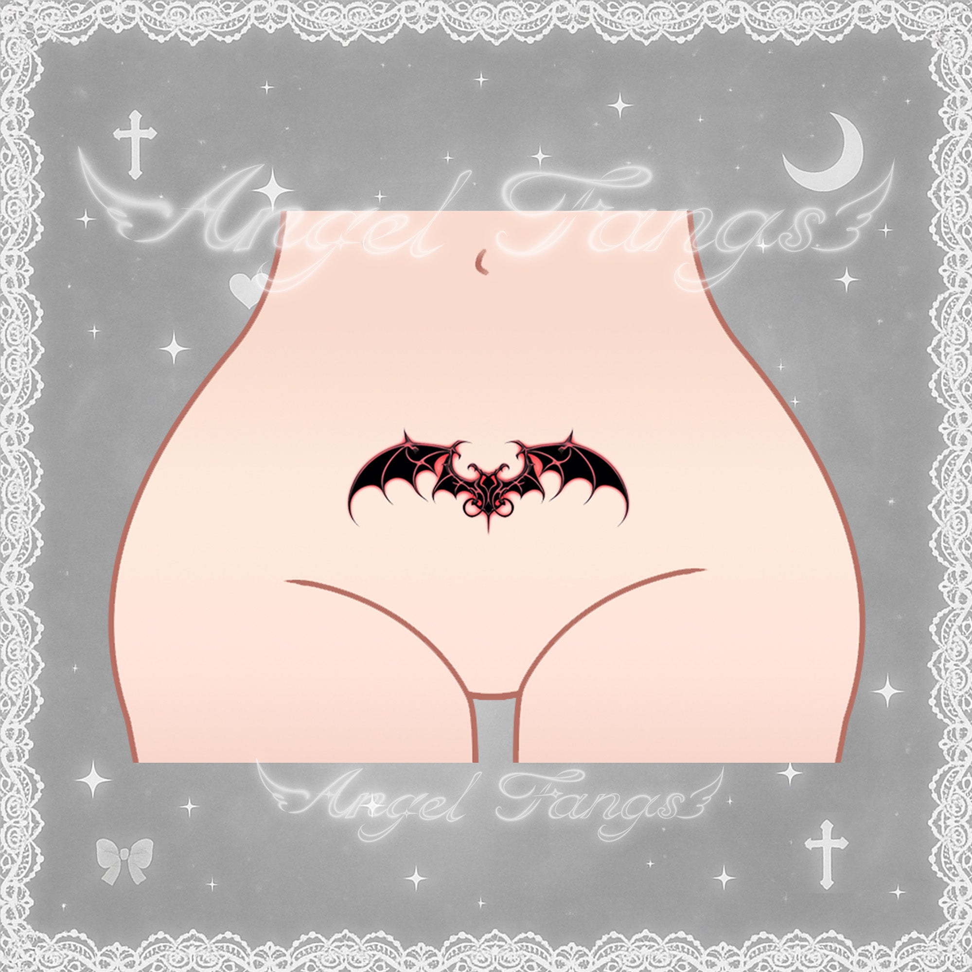 Succubus Dark Bat Wings Tattoo Sticker – 2 Pcs