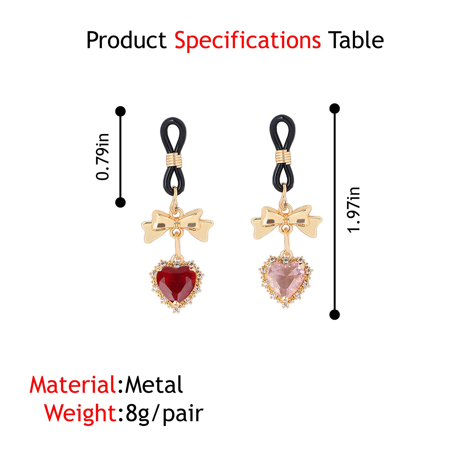 Glam Bow & Heart Crystal & Butterfly Bow Nipple Jewelry