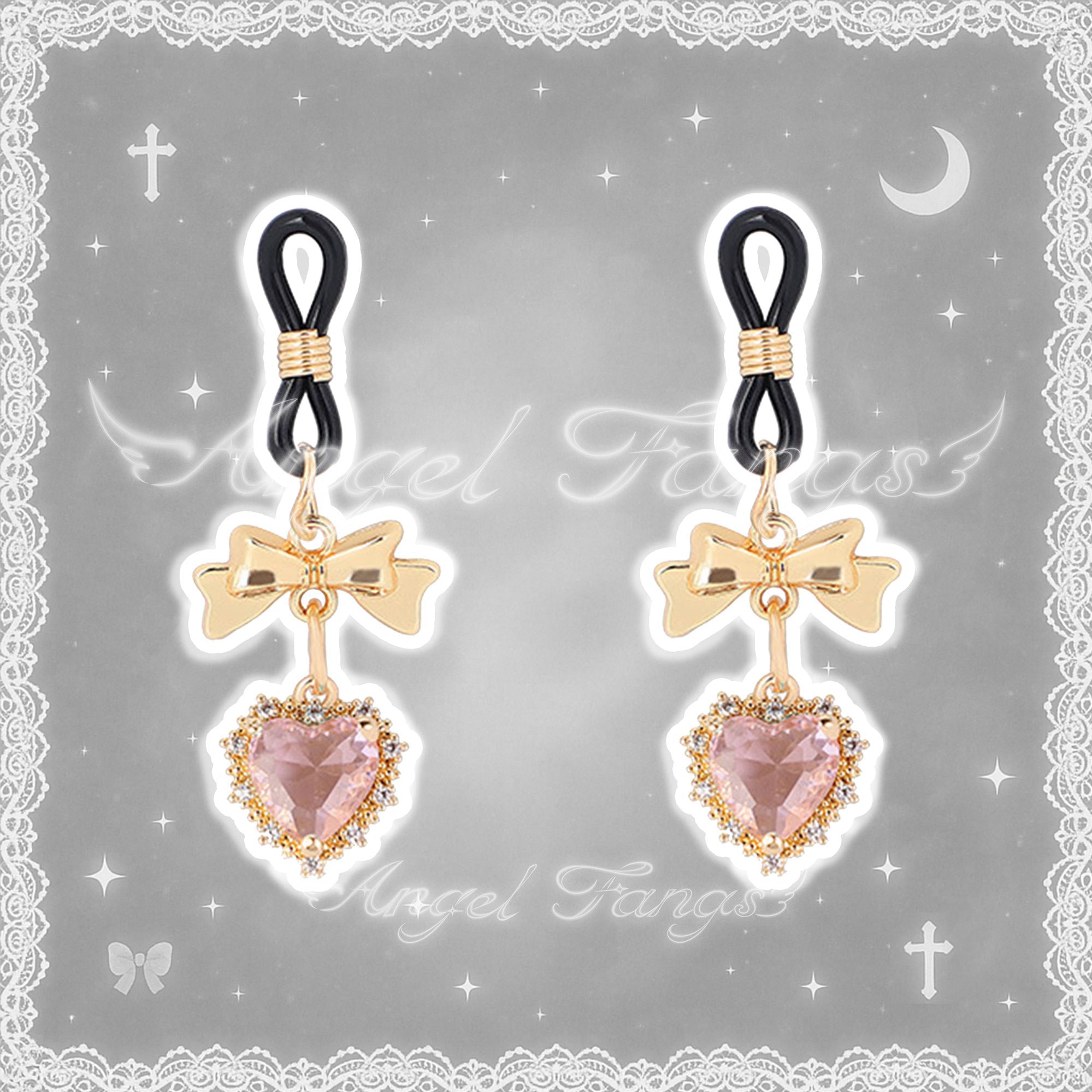 Glam Bow & Heart Crystal & Butterfly Bow Nipple Jewelry