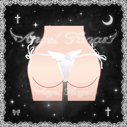 Angel Baby White Wings Demon Thong