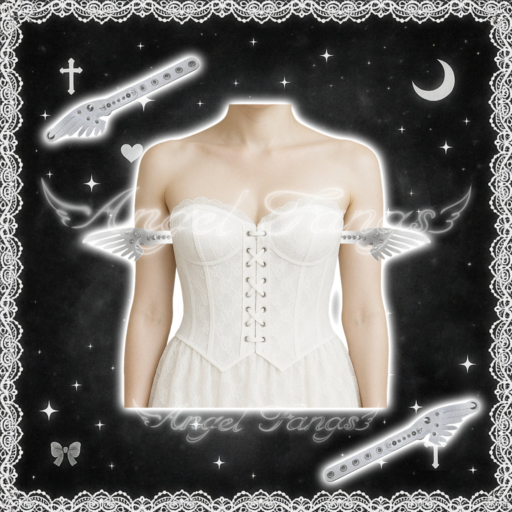 🤍Cute Little Angel Wing Rivets Arm Cuffs🤍Pair