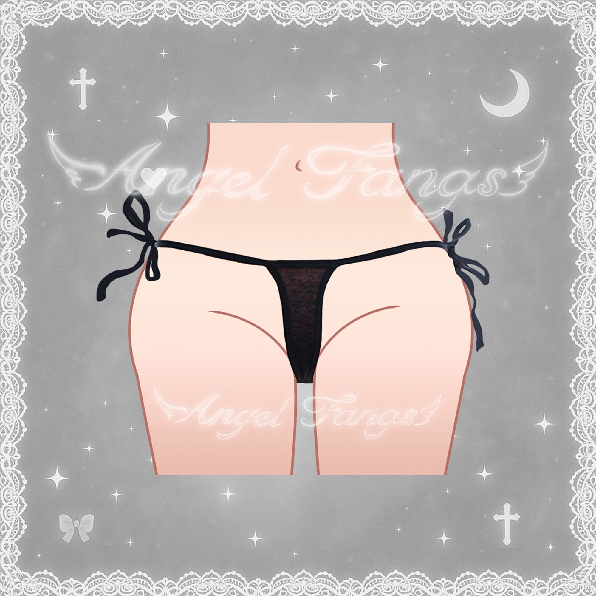 Succubus Dark Bat Wings Demon Thong
