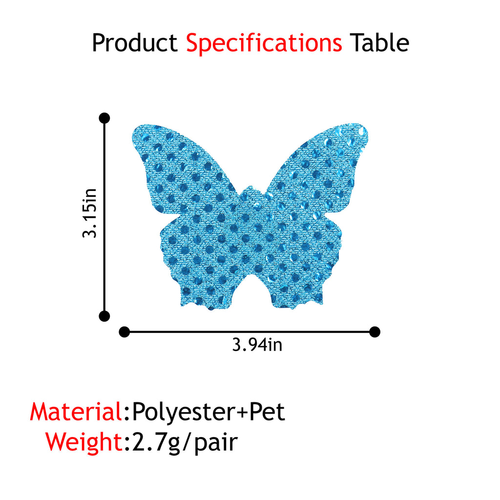 Blue Butterfly Diamond Nipple Covers Sticker Pair