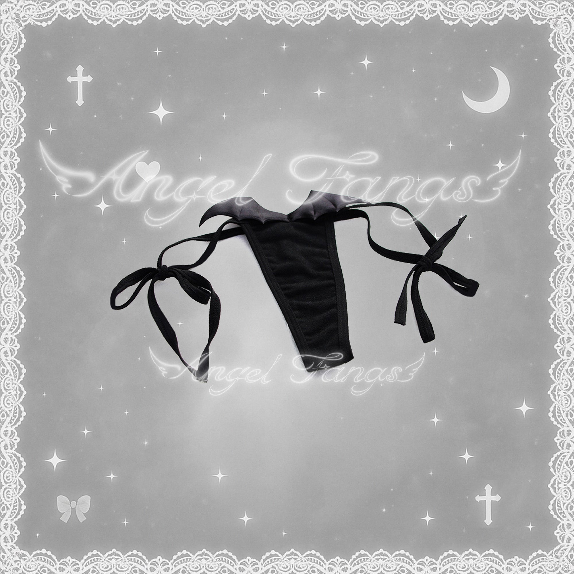 Succubus Dark Bat Wings Demon Thong