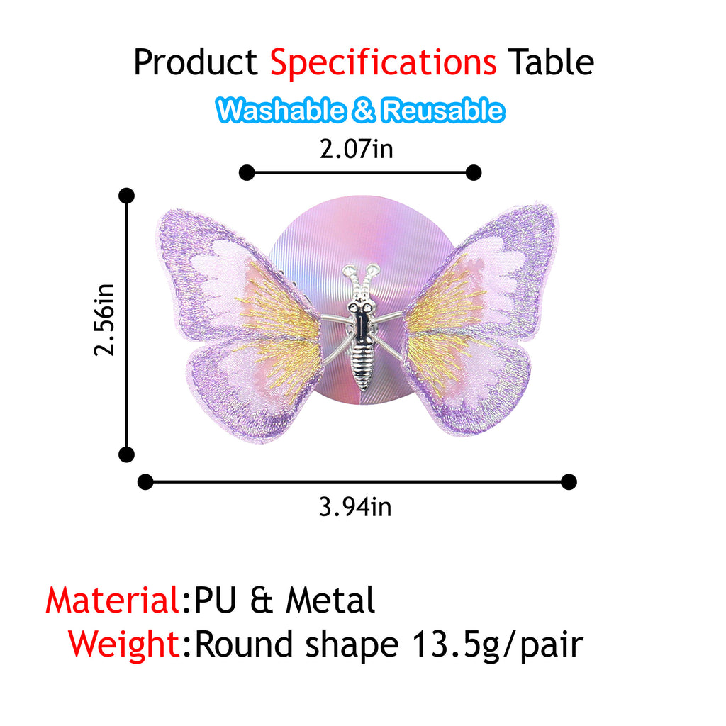 Aurora Violet Butterfly Nipple Covers Sticker Pair – Washable & Teusable