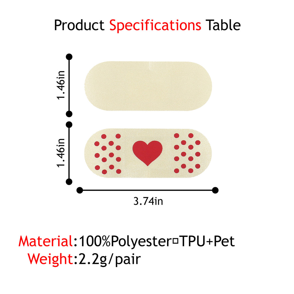 Bond Cross Red Heart Nipple Covers Sticker Pair