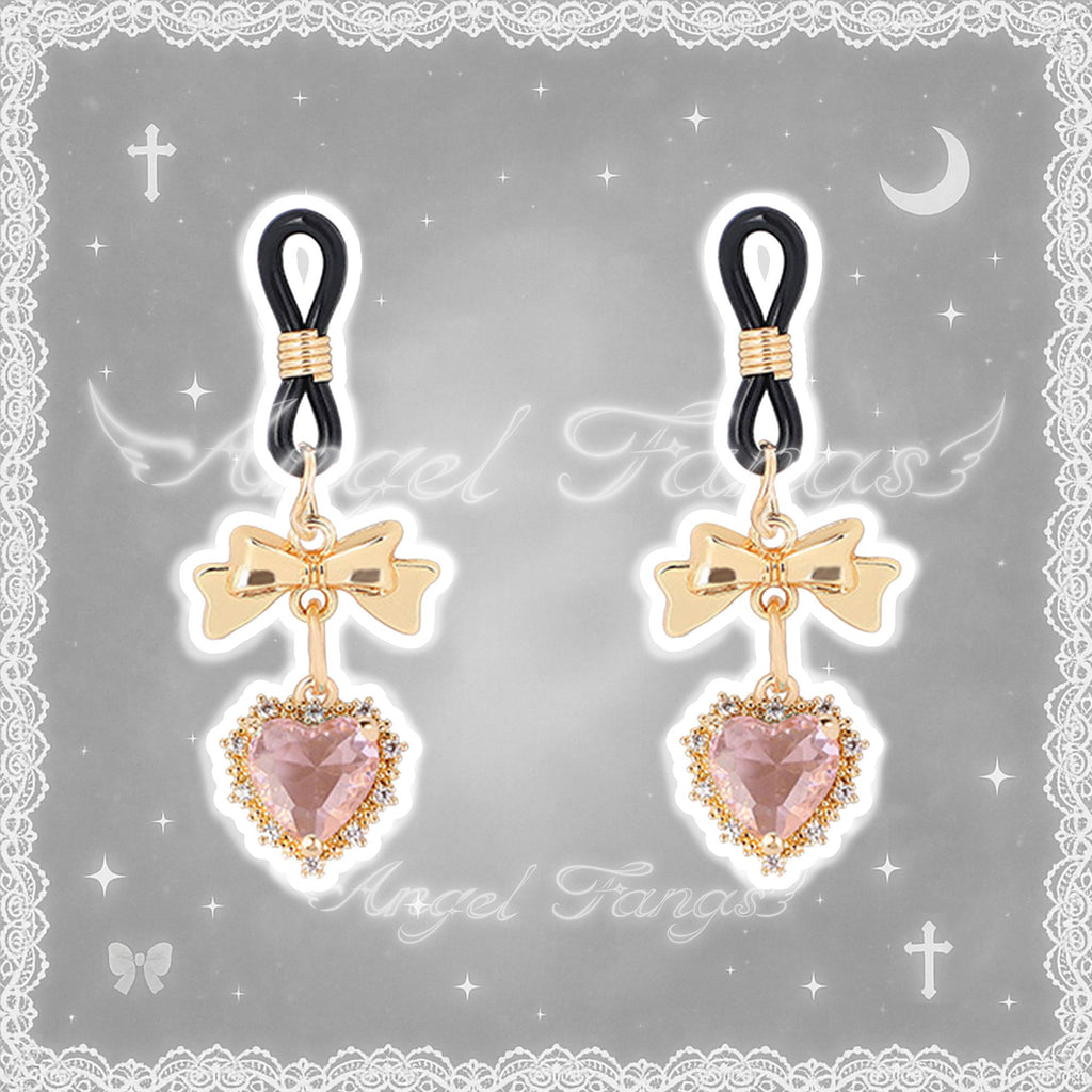 Glam Bow & Heart Crystal & Butterfly Bow Nipple Jewelry